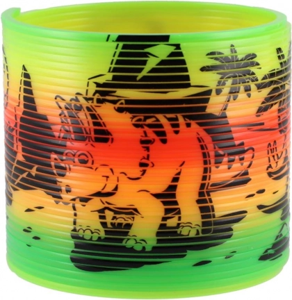 Spirale di plastica con motivo dinosauri 7,5cm