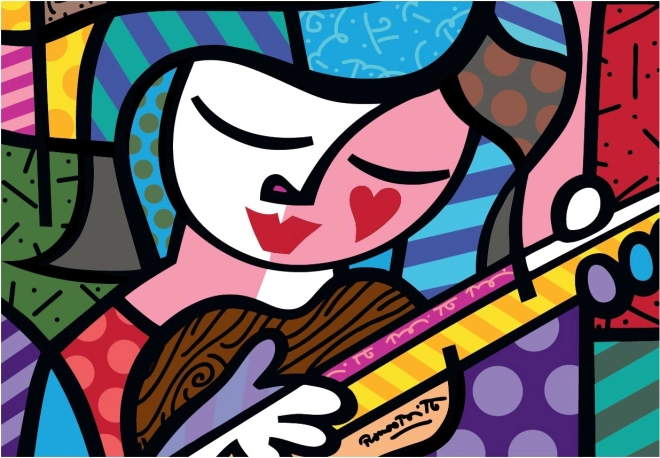 Puzzle Bluebird Ragazza con Chitarra 1000 Pezzi