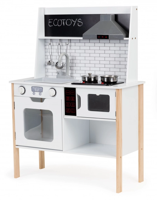 Cucina in legno per bambini Ecotoys con suoni e luci