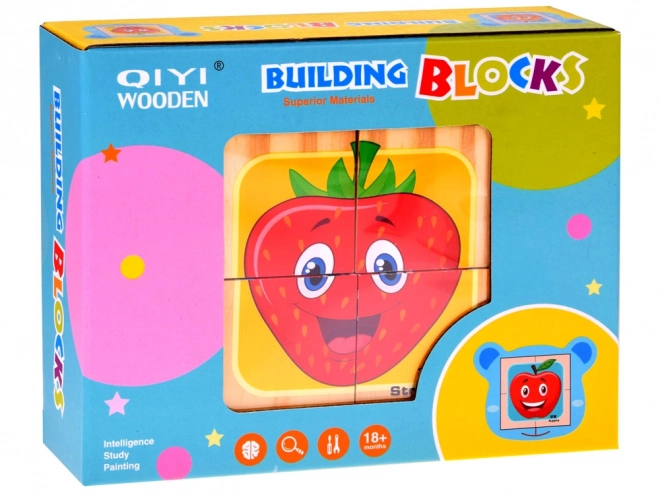 Puzzle Frutta in Legno per Bambini