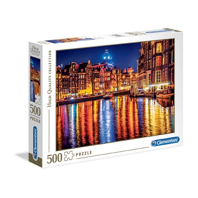 Puzzle Amsterdam Notturna 500 Pezzi