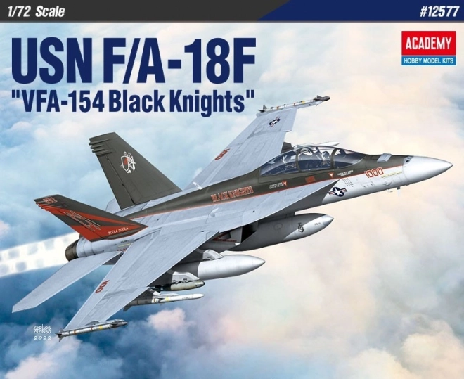 Modello plastico aereo USN F/A-18F VFA-154 Black Knights