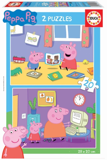 Puzzle Peppa Pig 2x20 Pezzi EDUCA