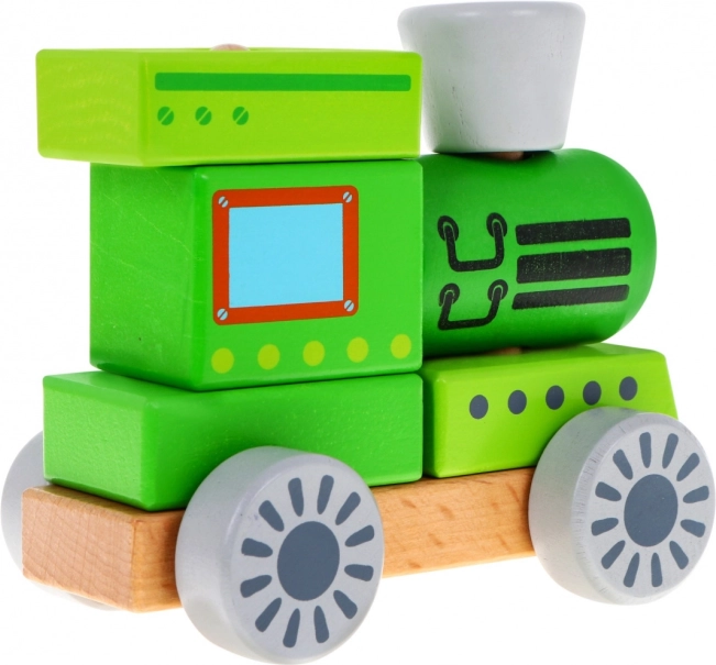 Composizione creativa con 6 blocchi di legno