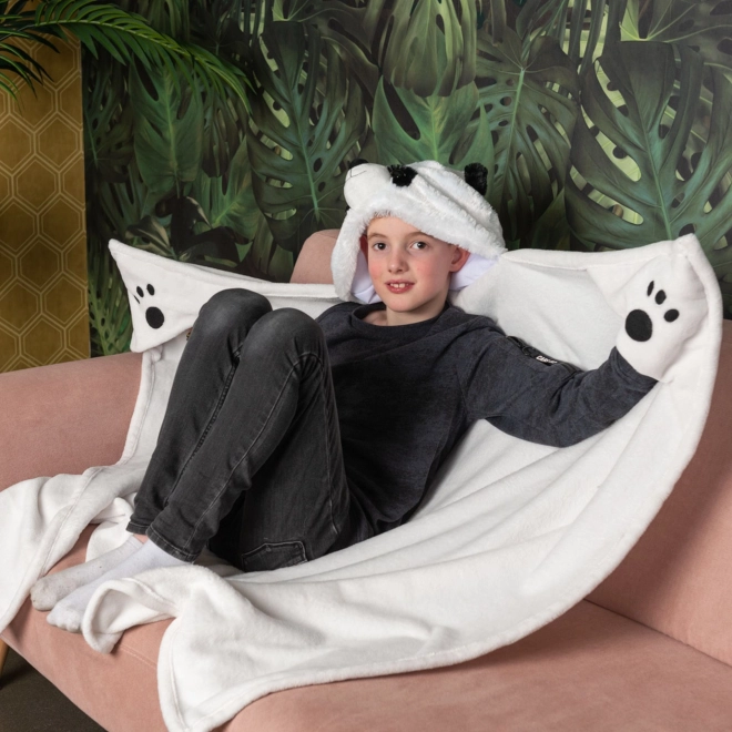 Coperta con Cappuccio Animale Cozy Noxxiez Panda