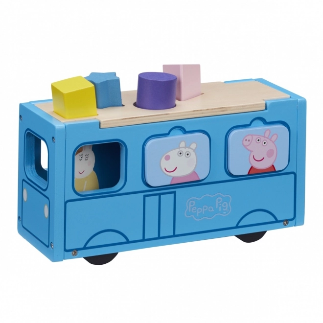 Puzzle in legno autobus scolastico Peppa Pig