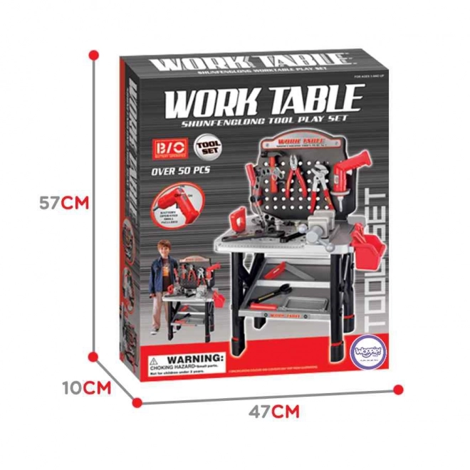 Grande banco da lavoro con strumenti per bambini Woopie