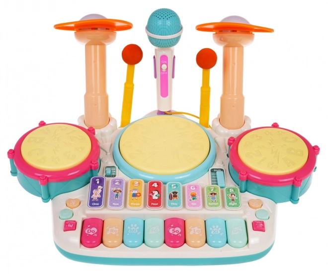 Set musicale batteria e pianoforte per bambini