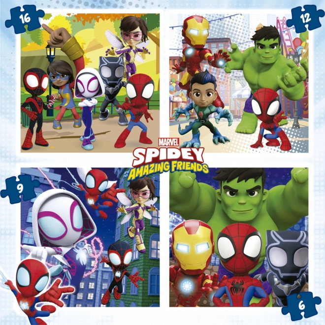 Puzzle di educa con Spidey e i suoi fantastici amici in valigetta