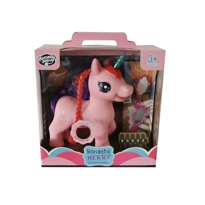 Unicorno musicale rosa