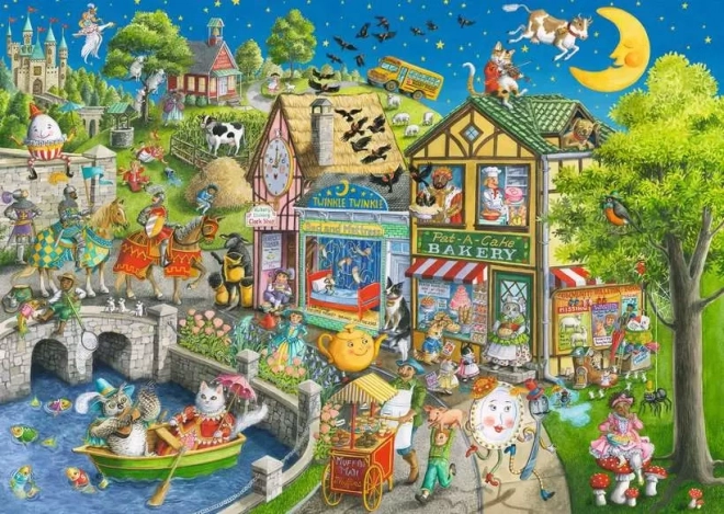 Puzzle di Ravensburger Mother Gooseville 1000 pezzi