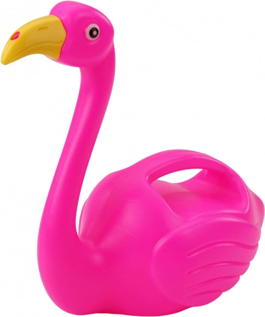 Annaffiatoio in plastica rosa per bambini a forma di fenicottero