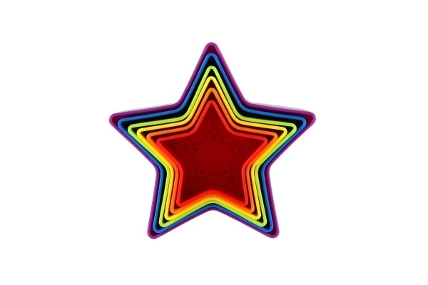 Torre colorata in plastica TEDDIES a forma di stella