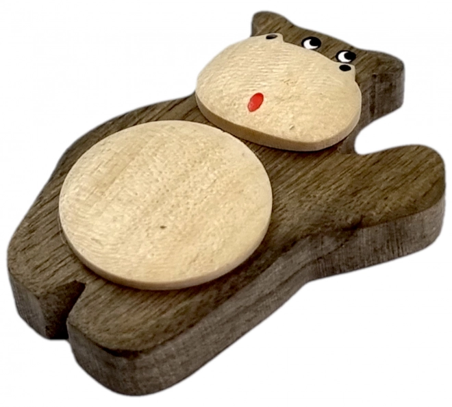 Magnete in legno con ippopotamo di 2Kids Toys