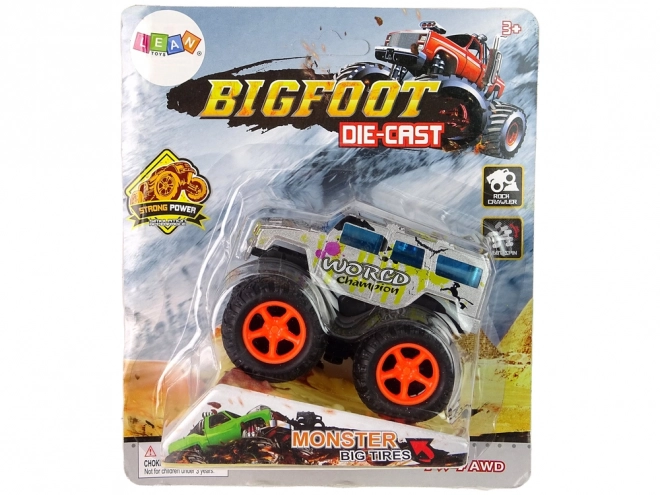 Macchina giocattolo Monster Truck con gomme in gomma e rampa