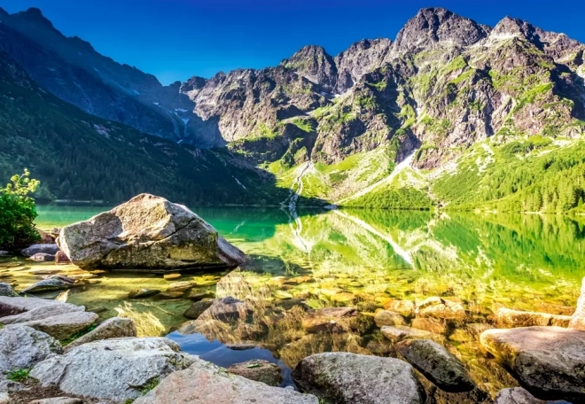 Puzzle Alba sul Lago Morskie Oko 1500 Pezzi