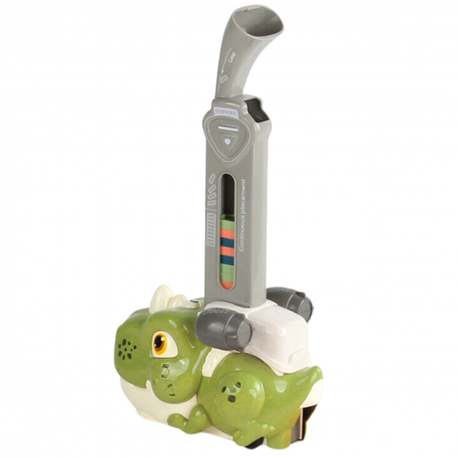 Trenino Elettrico con Blocchi Domino Dinosauro Verde