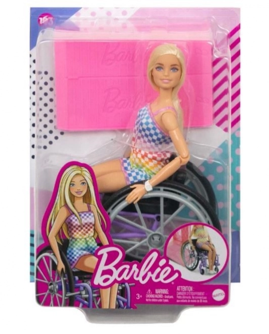 Barbie Modella su Sedia a Rotelle con Tuta a Quadri