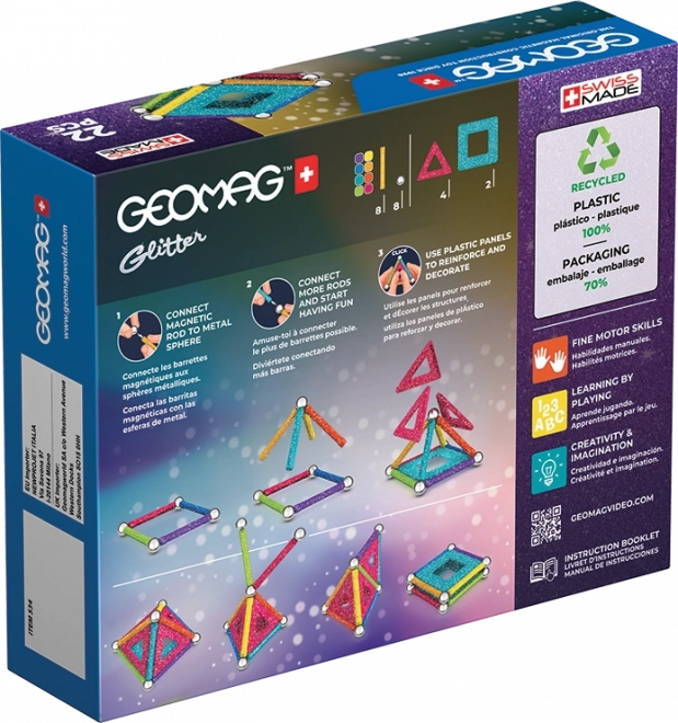 Geomag Glitter Costruzioni 22 Pezzi