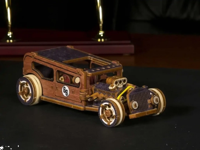 Puzzle 3D in legno Auto classica americana Hot Rod