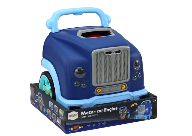 Set da officina camion per smontaggio blu