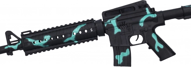 Fucile giocattolo in plastica con volano 61 cm nero-blu