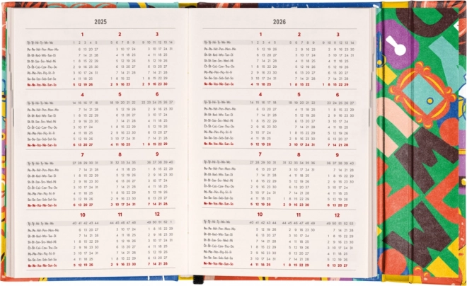 Agenda settimanale magnetica Amici 2025