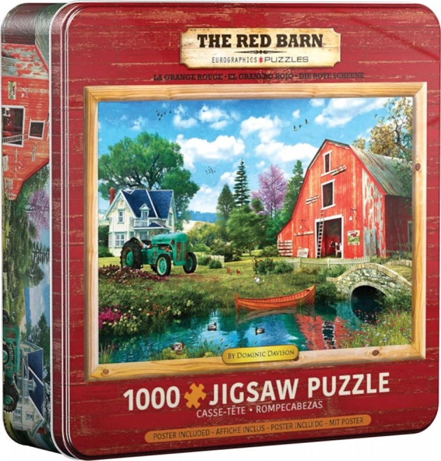 Puzzle in latta Fienile Rosso 1000 pezzi