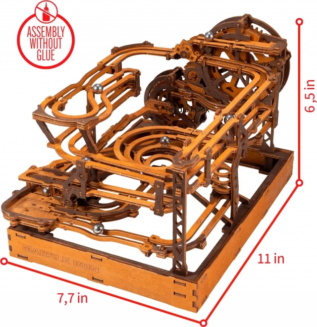 Pista con biglie in legno 3D di WOODEN CITY