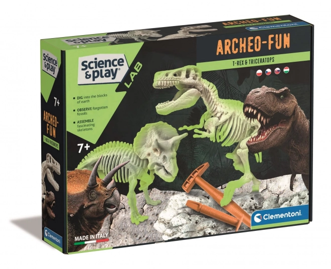 Clementoni Science & Play Archeofun: T-Rex e Triceratopo