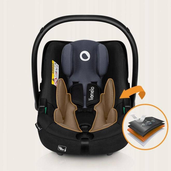 Seggiolino auto Lionelo Astrid i-Size nero-grigio