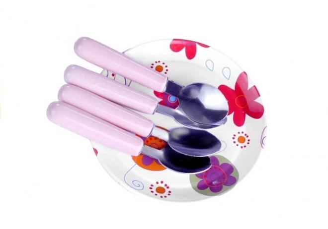 Elegante set da tè in metallo per bambini