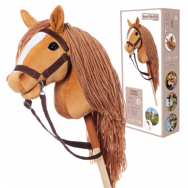 Cavallo di legno su bastone Hobby Horse HOPPIHORSE Marrone Castagno