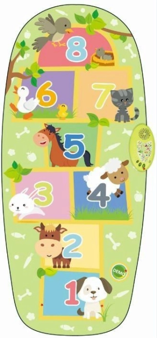 Tappeto Gioco Campana Interattivo per Bambini 3+ in Blu con Suoni di 8 Animali – verde