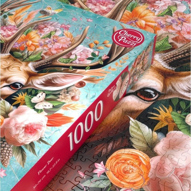 Puzzle Cervo Nei Fiori 1000 Pezzi