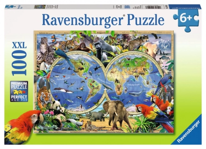 Puzzle Ravensburger mondo degli animali selvatici XXL 100 pezzi