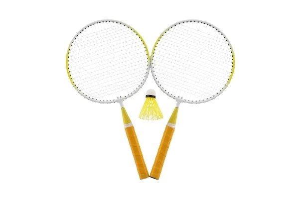 Set badminton per bambini metallo/plastica con due racchette e volano