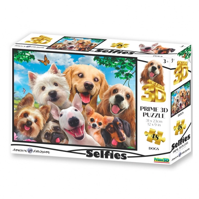 Puzzle 3D Selfie Cani 48 pezzi