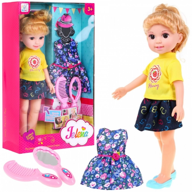 Grande bambola da stilizzare per bambini 3+ bionda con 2 vestiti e accessori