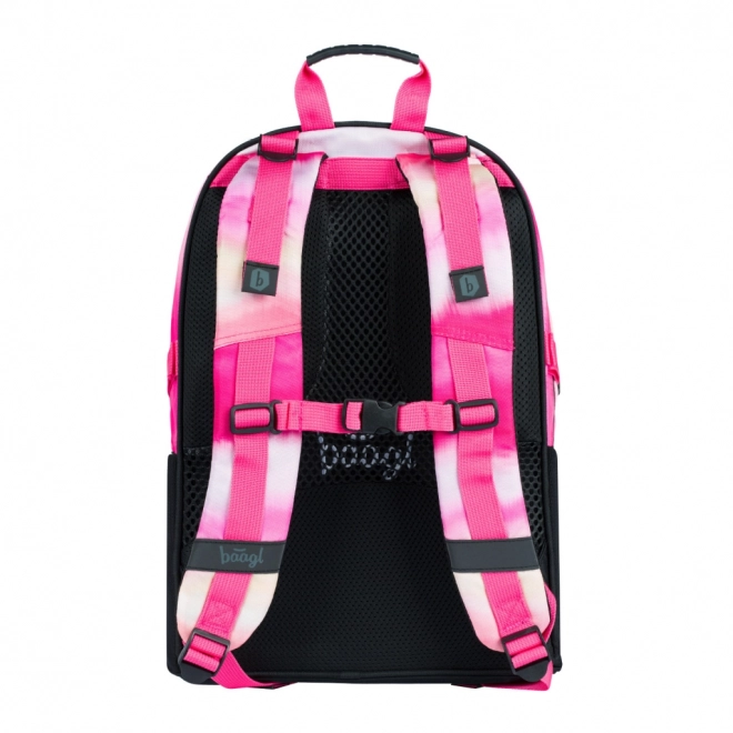 Set scuola 3 pezzi Skate Pink Stripes: zaino, astuccio, sacchetto