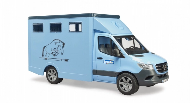 Camioncino Trasporto Animali MB Sprinter con Cavallo di Bruder