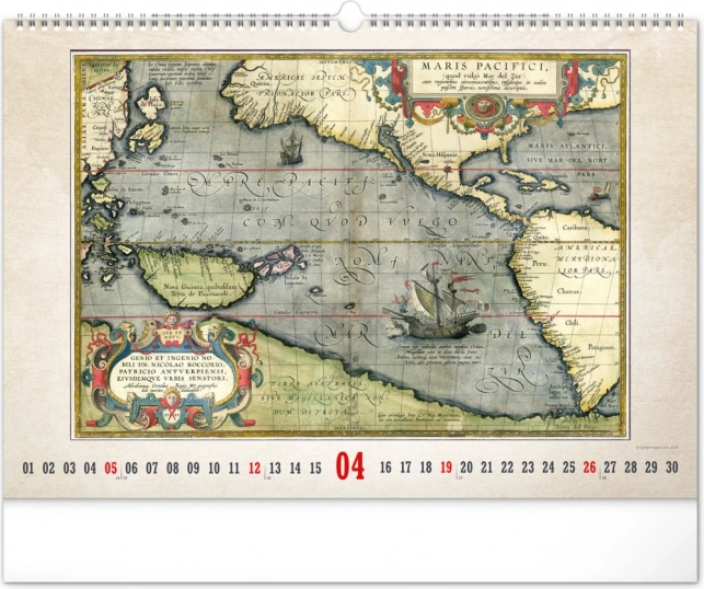 Calendario da parete Mappe antiche 2026