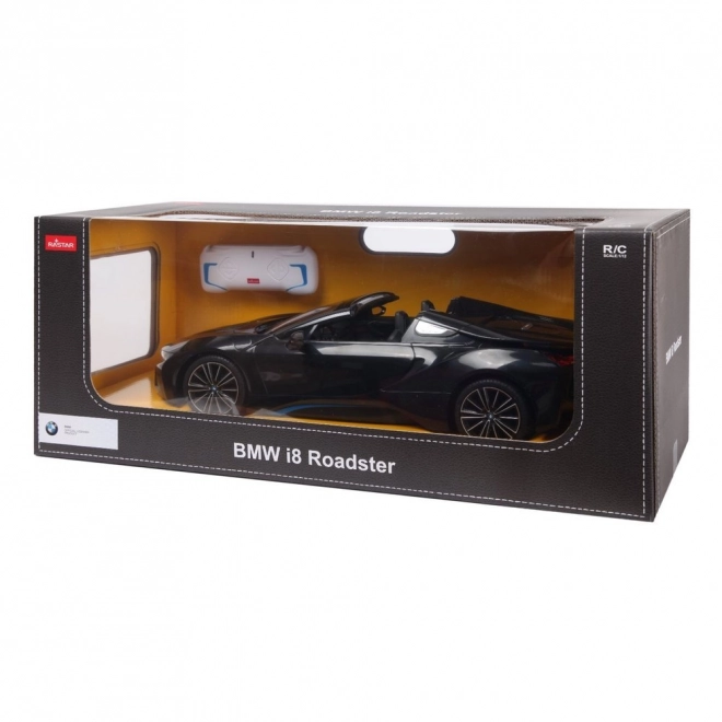 Auto R/C BMW i8 Roadster Rastar nero 1:12