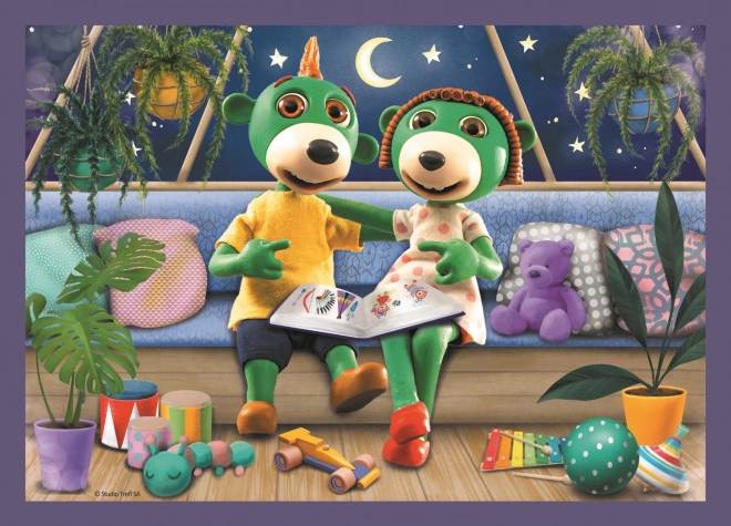 Puzzle 4 in 1 Trefl Trefliki Buonanotte Rituali Serali