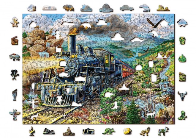 Puzzle in Legno con Figurine - Ferrovia