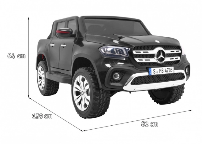Mercedes Benz classe X per bambini nero + telecomando + 4x4 + MP4 + portapacchi + LED + EVA