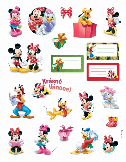 Libro di Natale da colorare con adesivi di Minnie