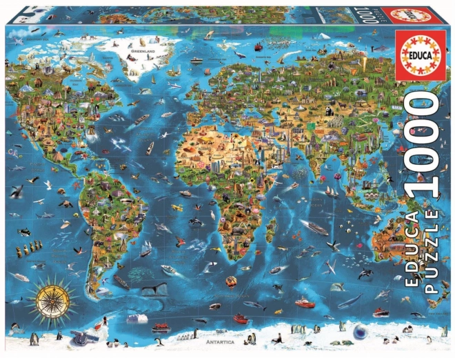 Puzzle Meraviglie del Mondo 1000 Pezzi