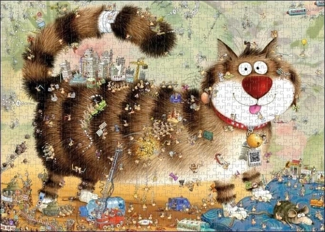 Puzzle la vita dei gatti 1000 pezzi