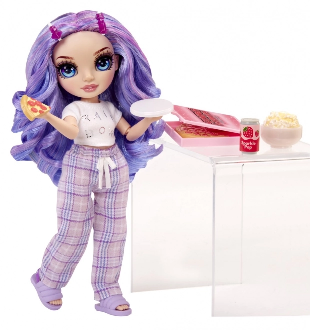 Rainbow High Junior Fashion bambola in pigiama - Violet Willow